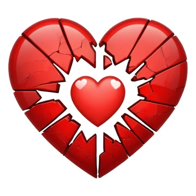 shattered heart sticker