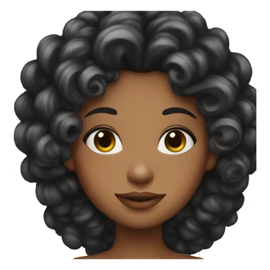 Princess with black curls sticker