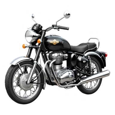 Black Royal Enfield  sticker
