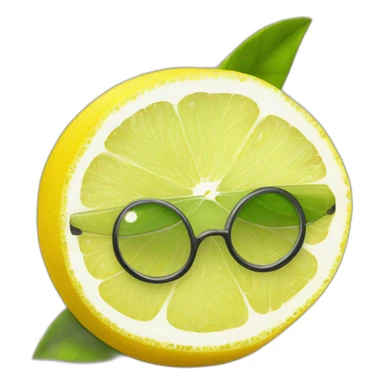 Citron couper qui brille sticker