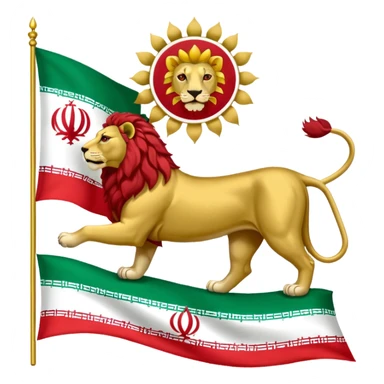 Irans pahlavi periods flag sticker