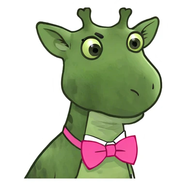 Pink oops giraffe sticker