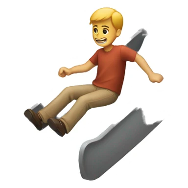 A man sliding down sticker
