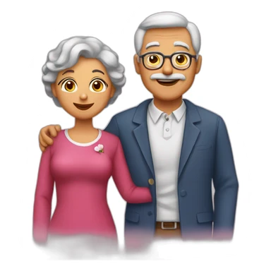 Grandparents in Day St Valentines  sticker