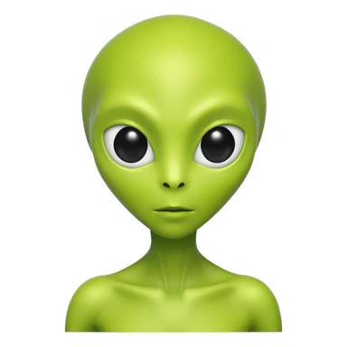 lime green alien sticker