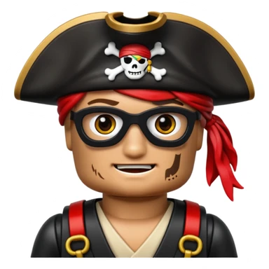 pirate lego character sticker