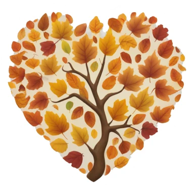Heart of the autumn colors  sticker