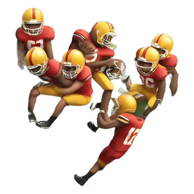 Sad Football team free falling off a cliff sticker