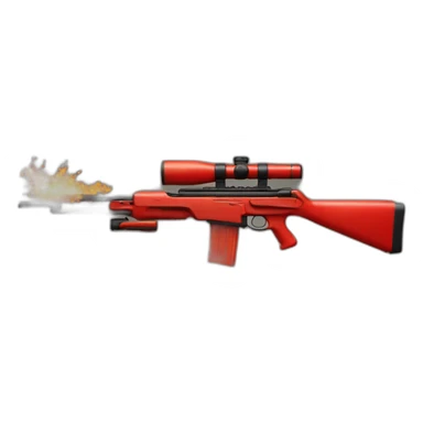 Red Rifle on Fire sticker