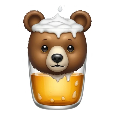 bear foam glass sticker
