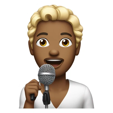 Singer with microphone  sticker