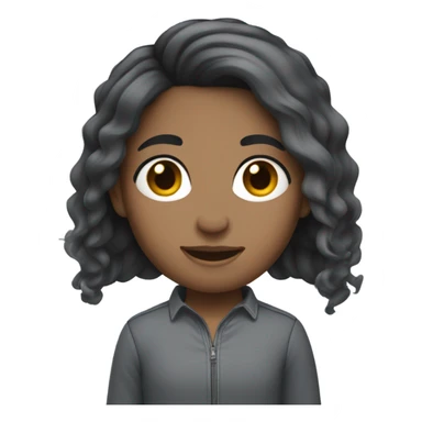 Black to gray ombré hair  sticker