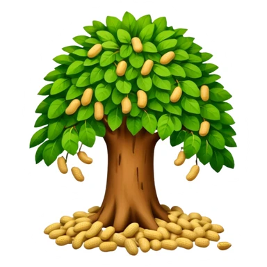 A tree with peanuts sticker