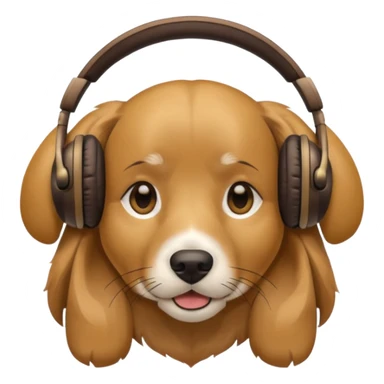 dog wearing headphones sticker