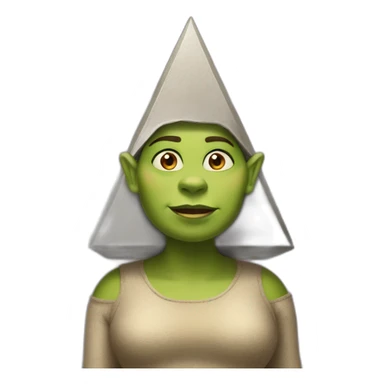 fiona from shrek as a pyramid sticker
