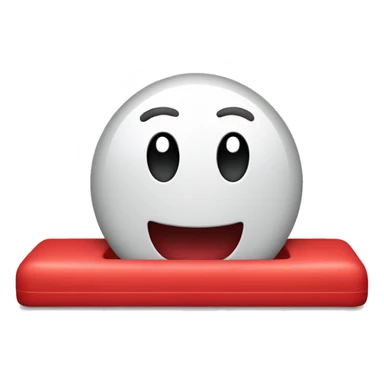 red rectangle with rounded edges emotion of surprise sticker