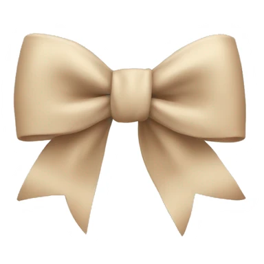 Beige bow sticker
