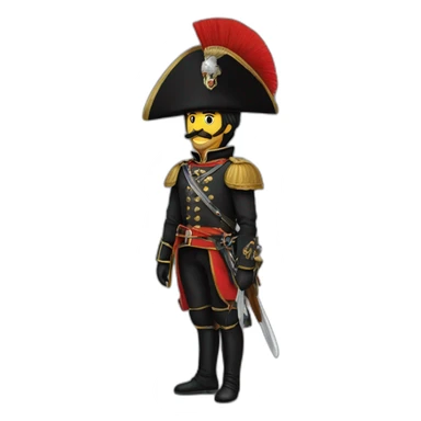 Hussar wears black sticker