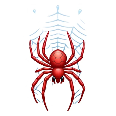 red cute spider web sticker