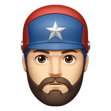 captain america bearded sticker