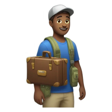 Mrbeast with a suitcase sticker