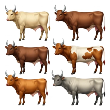 i need a emoji which can show comparison of a diffrent cattle breeds sticker