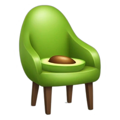 silla con forma de aguacate sticker
