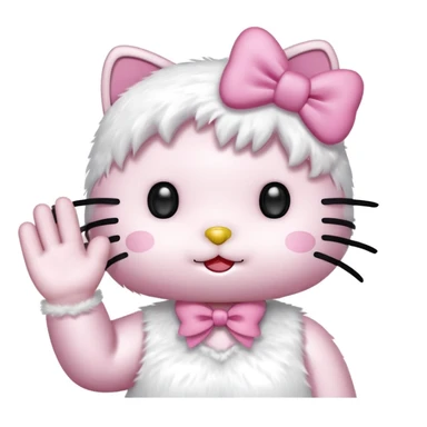 Hello Kitty qui dit coucou sticker