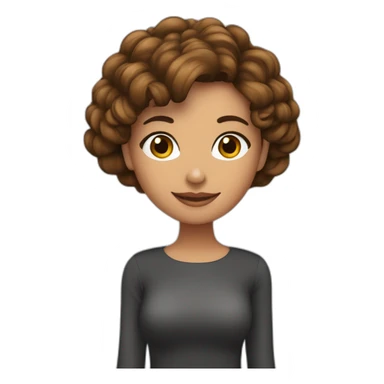 chica con cabello color castaño, cabello rizado, piel clara, con una cámara profesional en las manos sticker