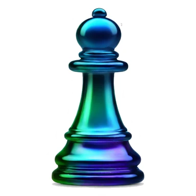 Iridescent glass chess pawn sticker