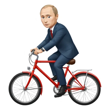 Vladimir Putin riding a bicycle sticker