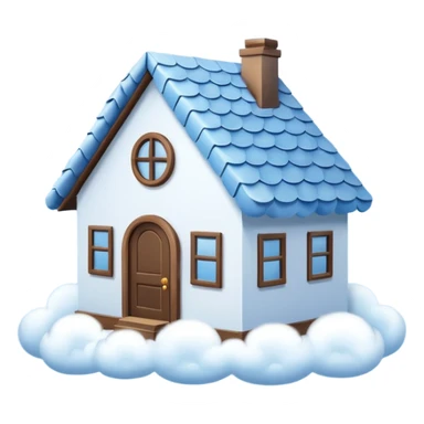 house made of clouds material  sticker