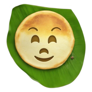 dosa on banana leaf sticker