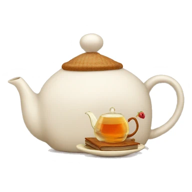 teapot with tea cozy sticker
