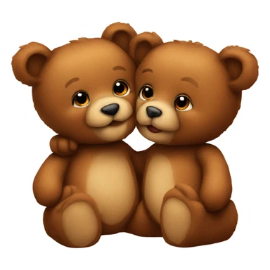 Teddy bears kissing sticker