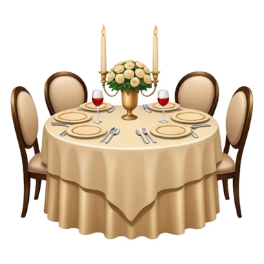 Beautiful beige special shiny gorgeous romantic vintage dinner table sticker