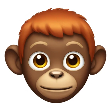 Monkey with red hair sticker
