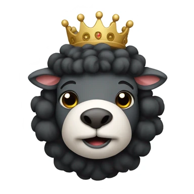 King black sheep with crown mad sticker