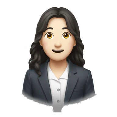 똑똑한 여자 대학생, 머리가 중간정도고 안경을 쓴 예쁜 sticker