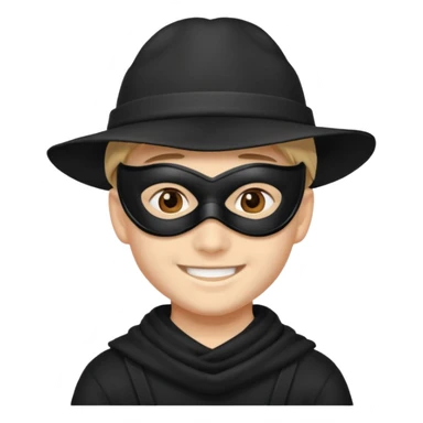 masked Boy with hat sticker