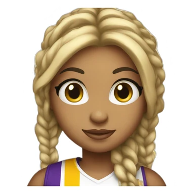 lakers girl white sticker