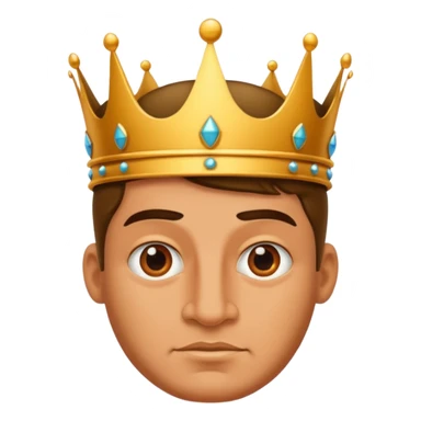 Catoon men king face with fly sticker