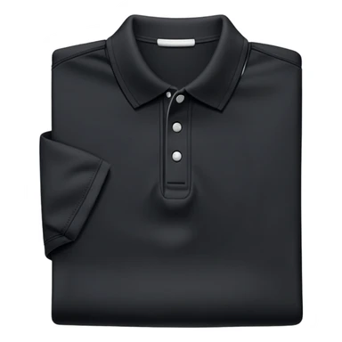 Black polo shirt neatly folded sticker