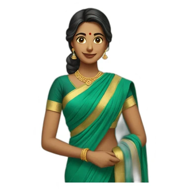 saree women sticker