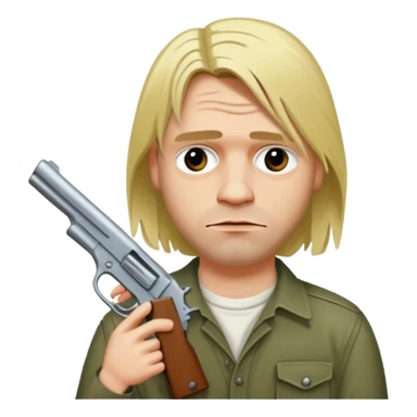 Curt cobane dead with a gun sticker