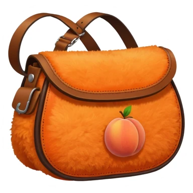 peach + bum bag sticker