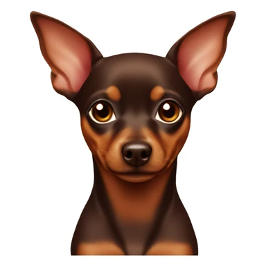 mini pinscher chocolate brown sticker