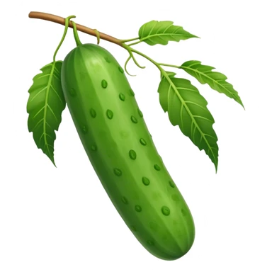 cucumber hangs on a palm branch sticker