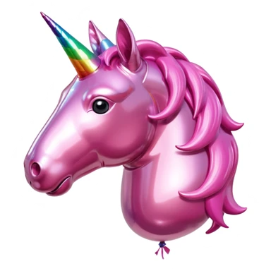   jeff koons style art pink meat unicorn balloon  sticker