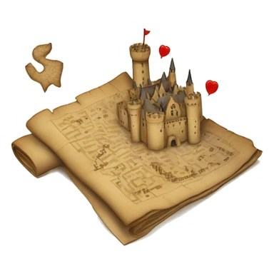 The marauders map with castle and red footprints sticker